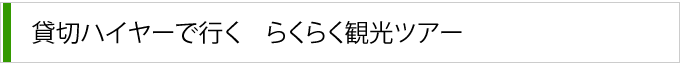 貸切ハイヤーで行くらくらく観光ツアー